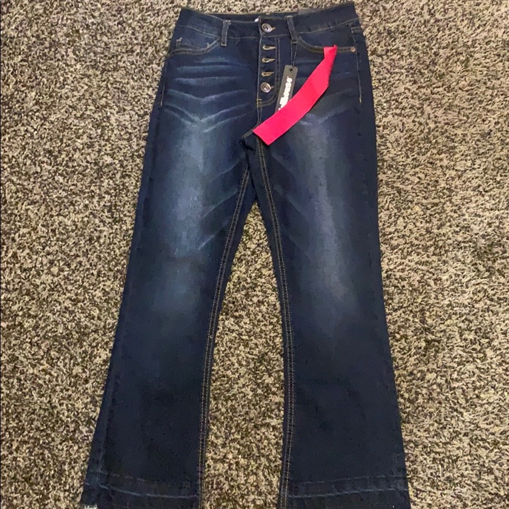 high wasted bootcut jeans